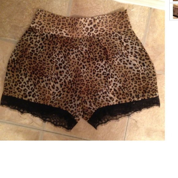 Millau leopard high waist chiffon shorts