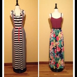 Bundle Blue striped maxi dress