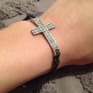 Black cross bracelet