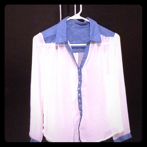 Clear white button up