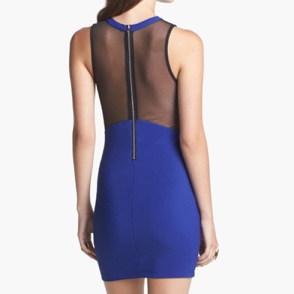 Mesh Body-Con Dress (ROYAL BLUE) - Picture 2 of 2