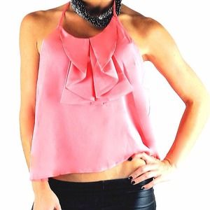 Coral halter top