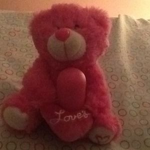 Pink bear with loves baby soft perfume