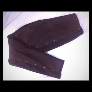 High waist Pleather studded leggings. Nwot