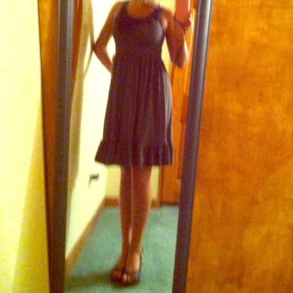 grey and black dress