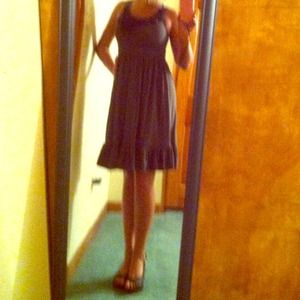 grey and black dress