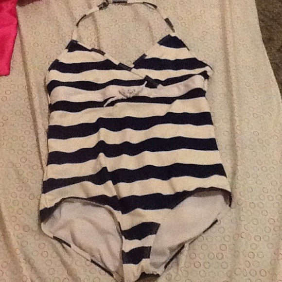 A one piece kids swim suit from lands end