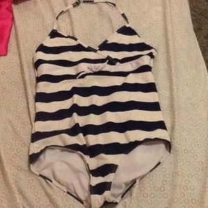 A one piece kids swim suit from lands end