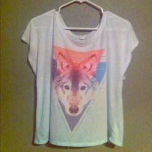 Loose fitting wolf top.