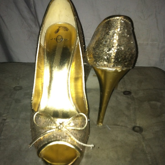 Gold Sparkly Heels