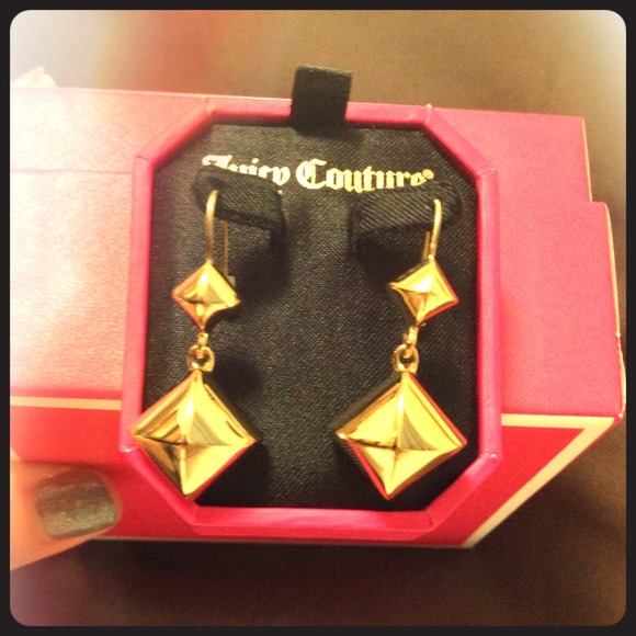 Authentic Juicy Couture pyramid stud earrings