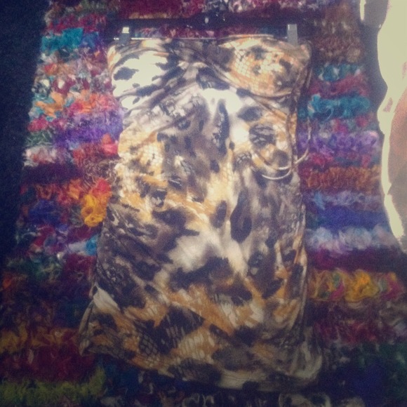 Rue 21 tube top with neck strap , multicolored