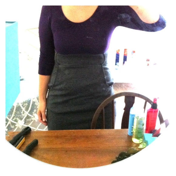 Purple and grey dress