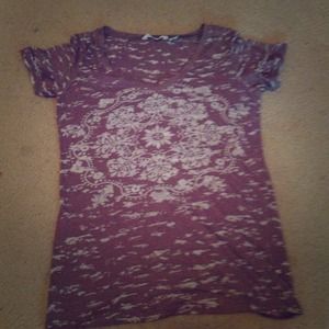 Printed V-Neck Tee