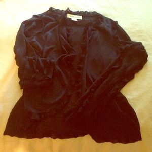 Black Portrait of a Girl ruffle sweater