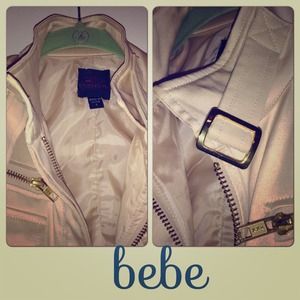 NEW no tags Jacket from bebe 2b. Tan and gold