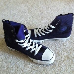 Purple high top Converse