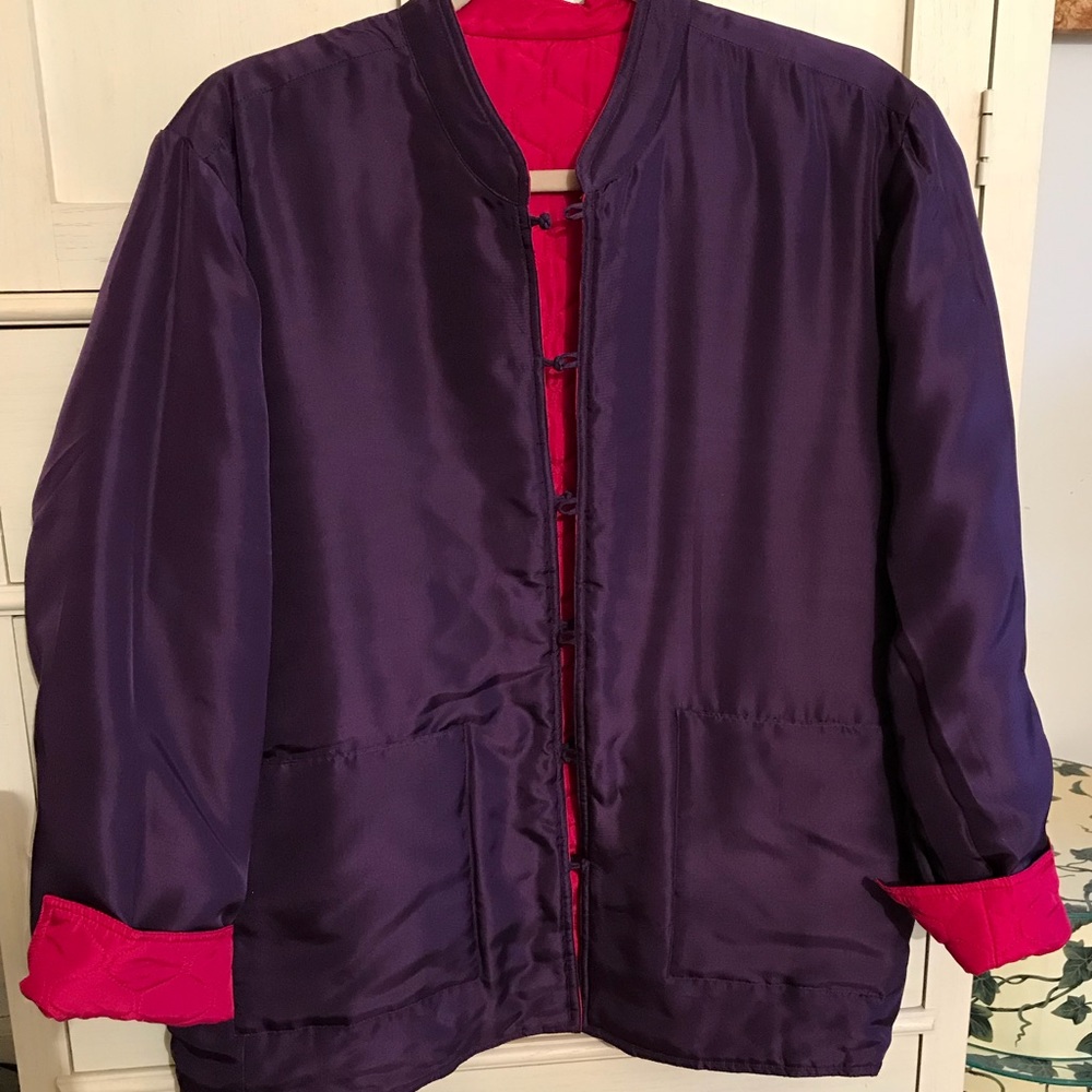 Reversible 100% Silk Blazer - Picture 1 of 8