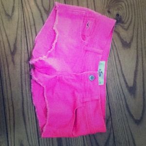 Hollister neon pink shorts