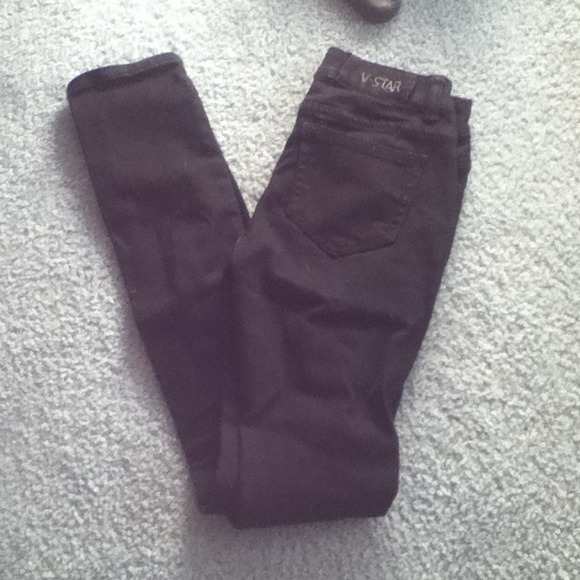 Machine ripped skinny jeans