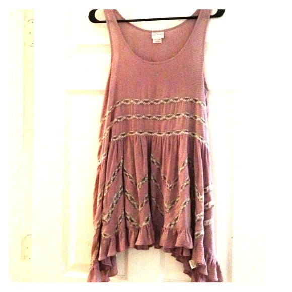 Free People Voile and Lace Trapeze Slip
