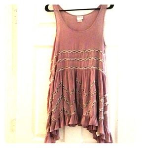 Free People Voile and Lace Trapeze Slip