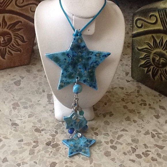 Handmade clay necklace