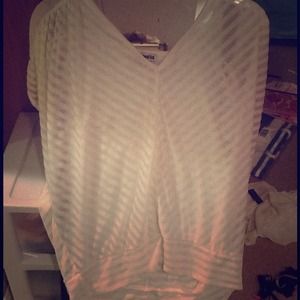 White striped shimmer shirt