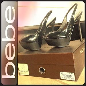🌟REDUCED🌟 bebe patent leather peep toe heels