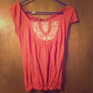 Dark orange dressy shirt