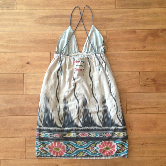 *SOLD* Aztec Tribal Beige Colorful Surfer Dress - Picture 4 of 4