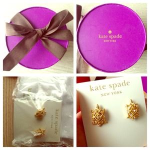 AUTHENTIC Kate Spade Glass Turtle earrings