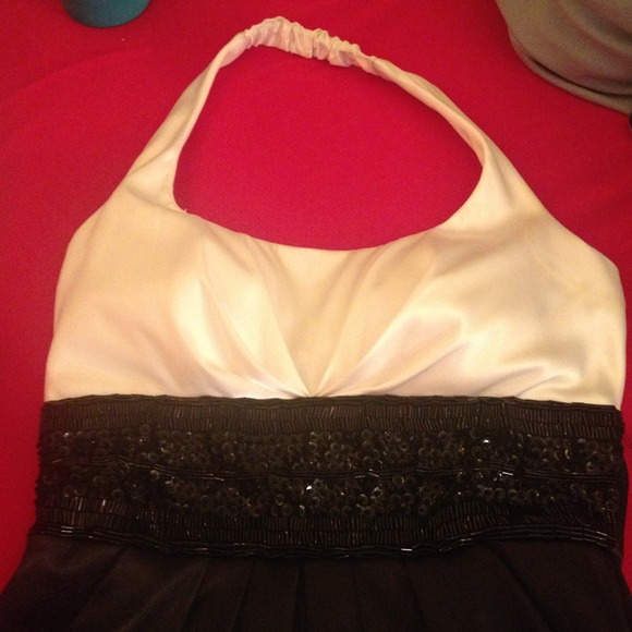 B. Darlin Black and Eggshell beaded dress - Picture 2 of 3