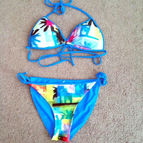Multi-Color Palm Tree Bikini