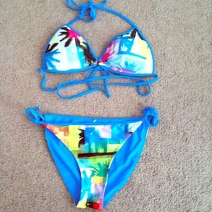 Multi-Color Palm Tree Bikini