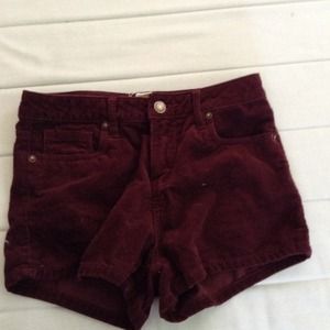 Maroon Corduroy shorts