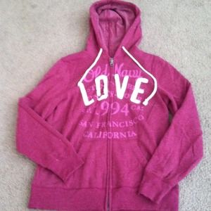 Purple Old Navy LOVE Hooded Sweatshirt