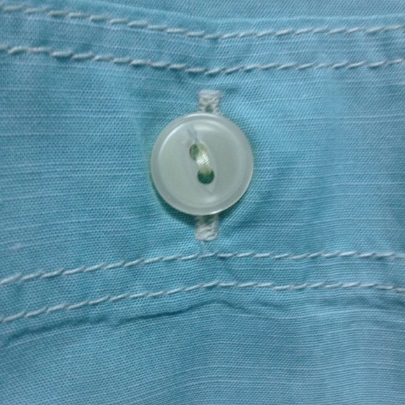 Aqua Button Shirt for Men - Picture 2 of 2
