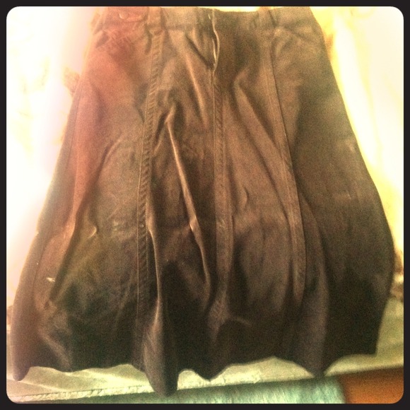 Chocolate brown cordorouy skirt