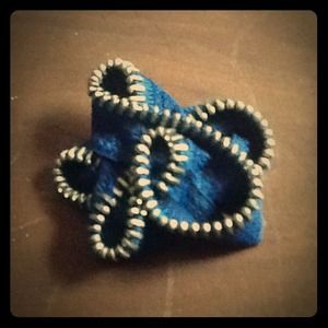 Gold Zippered Brooch