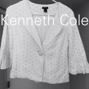 Kenneth Cole White Eyelet Jacket😊