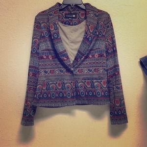 Patterned Blazer Coat