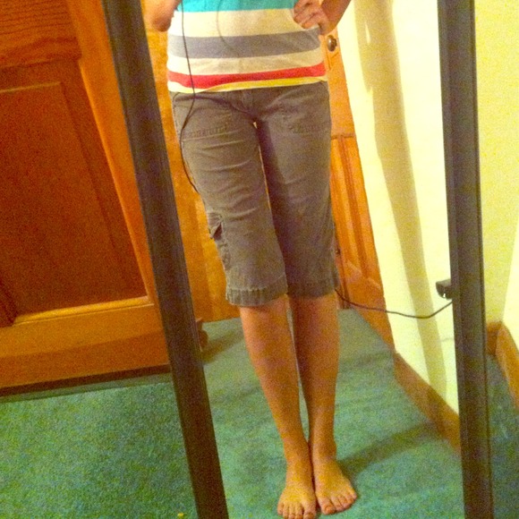 hollister olive green Bermuda shorts