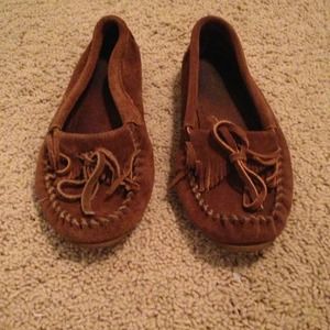 Dark Brown Minnetonka Moccasins