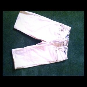 white Bermuda shorts