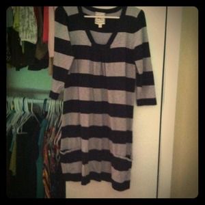 Striped lightweight sweater dress