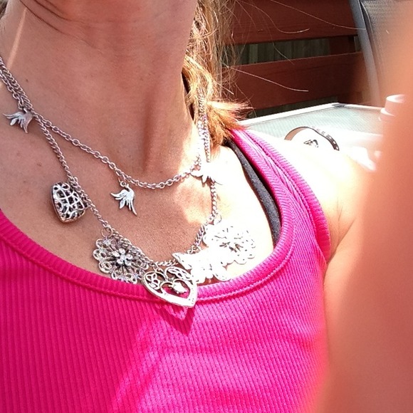 Silver statement necklace