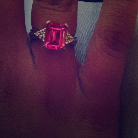 Pink diamond ring
