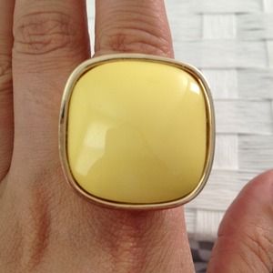 Bold yellow and gold tone ring.