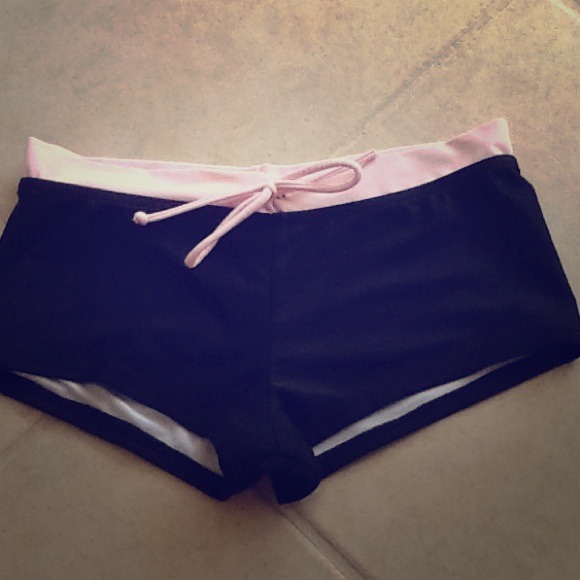 Black & Pink Bathing Suit Shorts - Picture 1 of 1